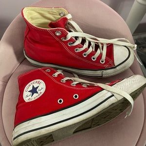Red High Top Converse